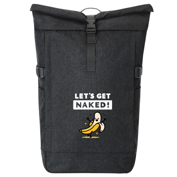 Kurierrucksack Let´s get naked Banane 30-44 Liter Black Melange