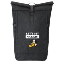 Kurierrucksack Let´s get naked Banane 30-44 Liter Black Melange