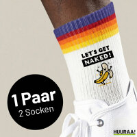 Unisex Socken Let´s get naked Banane Baumwolle