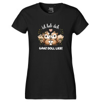 Damen T-Shirt Ich hab dich ganz doll lieb Einchhörnchen
