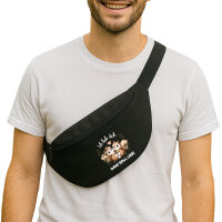 Bauchtasche Ich hab dich ganz doll lieb Einchhörnchen 2,5 Liter Black