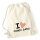Turnbeutel I love Comic Sans Herz 12 Liter