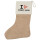 Weihnachtsstrumpf I love Comic Sans Herz Beige Jute