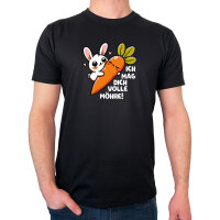 Herren T-Shirt Mag dich volle Möhre Hase
