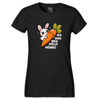 Damen T-Shirt Mag dich volle Möhre Hase