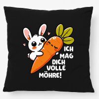Kissen Mag dich volle Möhre Hase 40x40cm