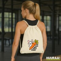 Turnbeutel Mag dich volle M&ouml;hre Hase 12 Liter
