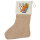 Weihnachtsstrumpf Mag dich volle Möhre Hase Beige Jute