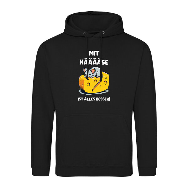 Unisex Hoodie Mit Käse ist alles besser Maus