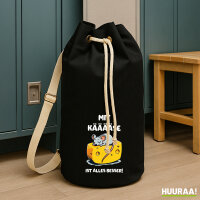 Seesack Mit Käse ist alles besser Maus 20 Liter Black