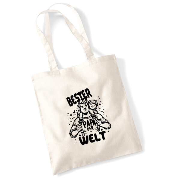 Jutebeutel Bester Papa der Welt 10 Liter