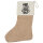Weihnachtsstrumpf Bester Papa der Welt Beige Jute