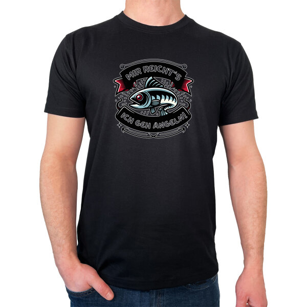 Herren T-Shirt Mir reichtss ich geh angeln Fisch