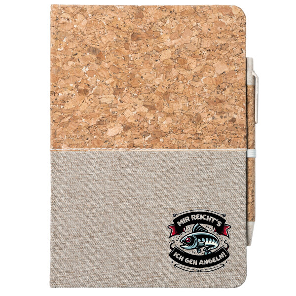 Notizbuch A5 Mir reichtss ich geh angeln Fisch 80 Blatt inkl. Kugelschreiber