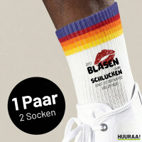 Unisex Socken Erst blasen dann schlucken, sonst Kaffee zu...