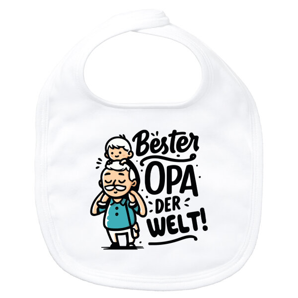 Baby Lätzchen Bester Opa der Welt Klettverschluss