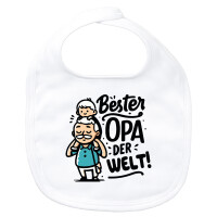 Baby Lätzchen Bester Opa der Welt Klettverschluss