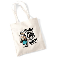 Jutebeutel Bester Opa der Welt 10 Liter