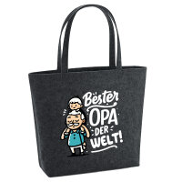 Filz Shopper Bester Opa der Welt 22 Liter