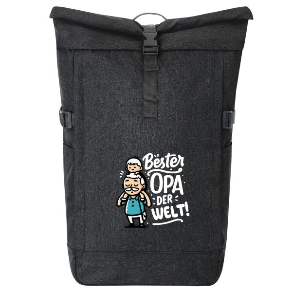 Kurierrucksack Bester Opa der Welt 30-44 Liter Black Melange