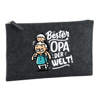 Kulturbeutel Bester Opa der Welt 1 Liter Charcoal