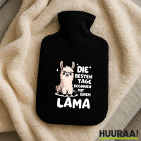 Wärmflasche Besten Tage beginnen mit einem Lama