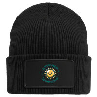 Beanie mit Patch Guten Morgen Sonnenschein Sonne Black