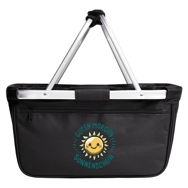 Einkaufskorb faltbar Guten Morgen Sonnenschein Sonne 20 Liter Black
