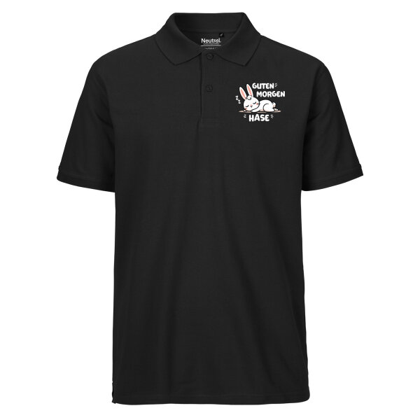 Herren Polo Shirt Guten Morgen Hase