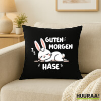 Kissen Guten Morgen Hase 40x40cm