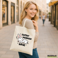 Jutebeutel Guten Morgen Hase 10 Liter
