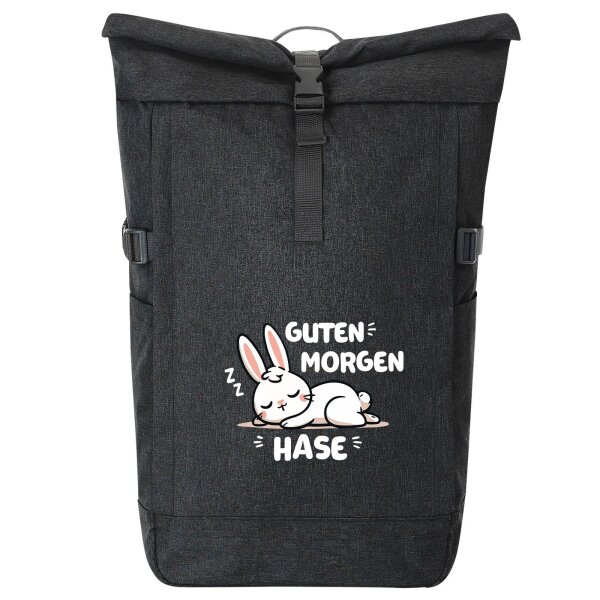 Kurierrucksack Guten Morgen Hase 30-44 Liter Black Melange
