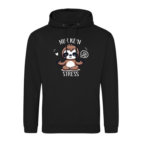 Unisex Hoodie Nur keinen Stress Yoga Faultier