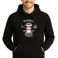 Unisex Hoodie Nur keinen Stress Yoga Faultier