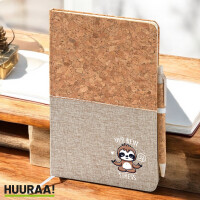 Notizbuch A5 Nur keinen Stress Yoga Faultier 80 Blatt...