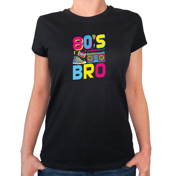 Damen T-Shirt 80s Bro Retro