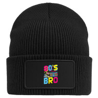 Beanie mit Patch 80s Bro Retro Black
