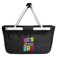 Einkaufskorb faltbar 80s Bro Retro 20 Liter Black