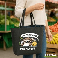 Filz Shopper Der frühe Vogel kann mich mal Faultier...