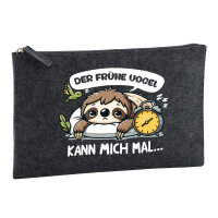 Kulturbeutel Der frühe Vogel kann mich mal Faultier...