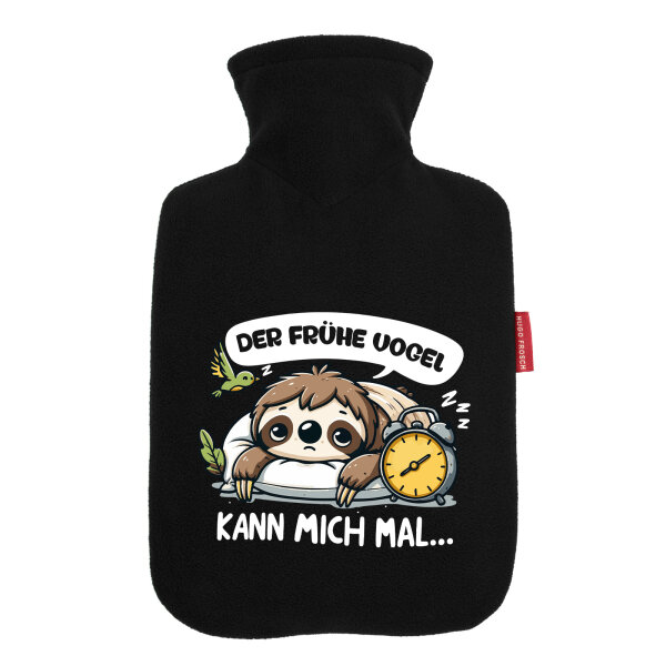 Wärmflasche Der frühe Vogel kann mich mal Faultier