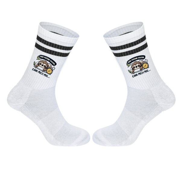 Unisex Socken Der frühe Vogel kann mich mal Faultier Baumwolle