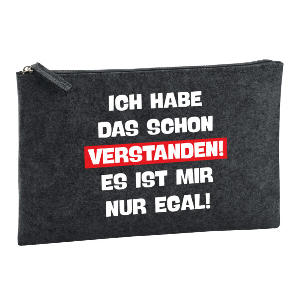 Kulturbeutel Schon verstanden ich mit nur egal 1 Liter Charcoal