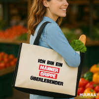 Jutetasche Ich bin ein Männergrippe...