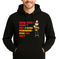 Unisex Hoodie Tasse gehört der besten Feuerwehrfrau...