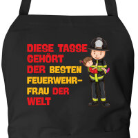 Schürze Tasse gehört der besten Feuerwehrfrau...
