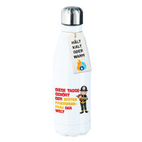 Trinkflasche Tasse gehört der besten Feuerwehrfrau der Welt 500ml Edelstahl Wasserflasche