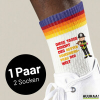 Unisex Socken Tasse gehört der besten Feuerwehrfrau...