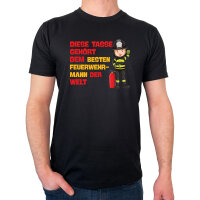 Herren T-Shirt Tasse gehört dem besten Feuerwehrmann...