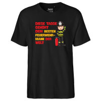 Herren T-Shirt Tasse gehört dem besten Feuerwehrmann...
